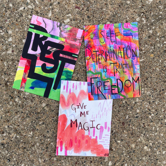 Misprint Sale - Self Determination Is True Freedom - Queer Art • Liberation Art Print • Queer Gift • 5x7” Small Edition