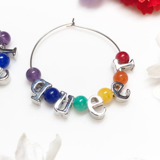 Queer Rainbow Hoop Earrings • Silver Stainless Steel Hoops • Queer Fashion