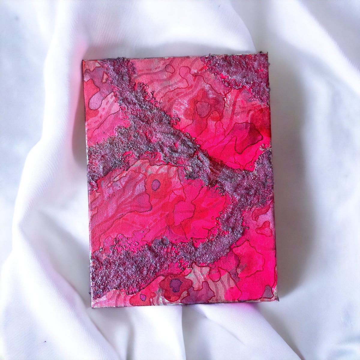 Original Multimedia Painting “Tummy Ache” • Chronic Pain Art • Queer Artist • Original Art • Canvas Art