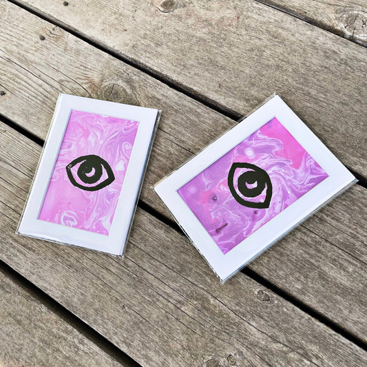 Matted Psychic Energy Block Print • Pokémon TCG Psychic Energy • Evil Eye Art • Pokémon Gift For Him For Her • Wall Decor • Home Decor