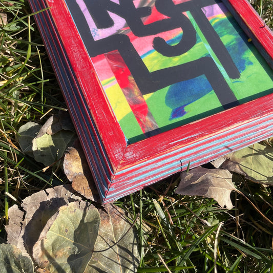 Custom Framed REST • Multimedia Art Print • Anti-Capitalist Art • Rest Is Resistance • Upcycled Frame
