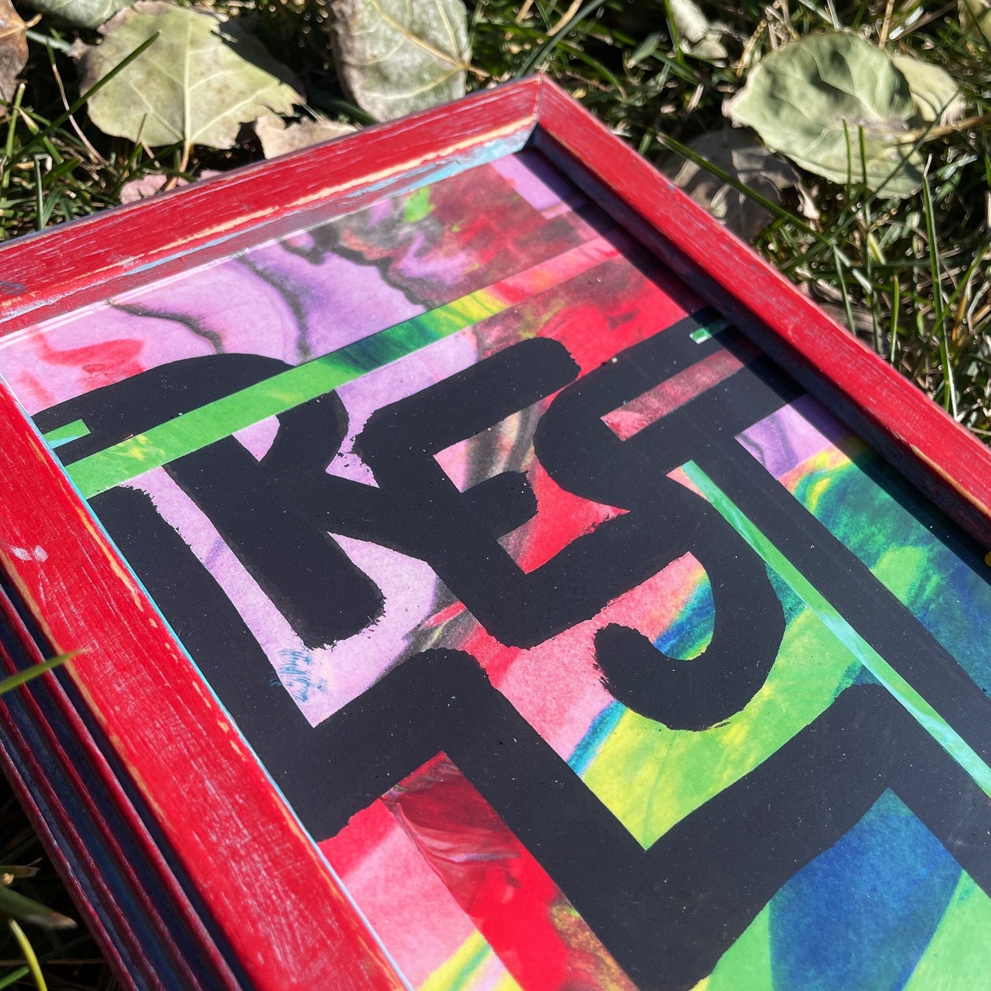 Custom Framed REST • Multimedia Art Print • Anti-Capitalist Art • Rest Is Resistance • Upcycled Frame