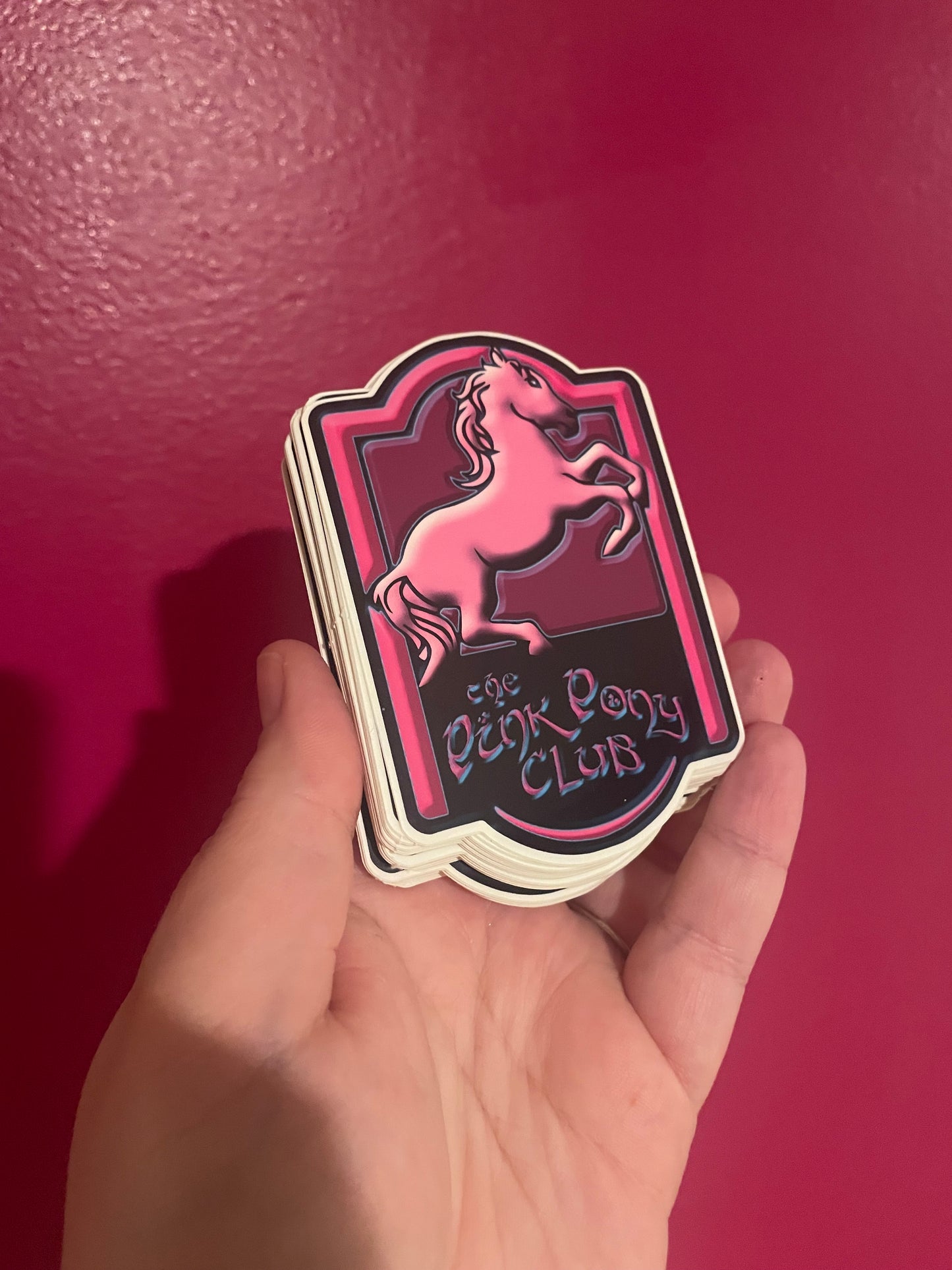 Prancing Pink Pony Sticker
