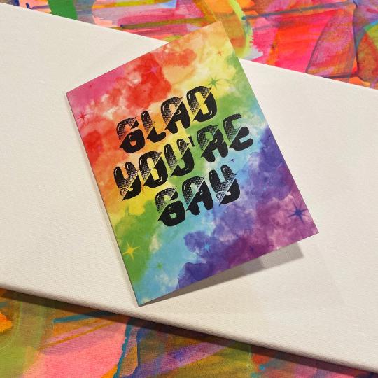 Glad You’re Gay Card • Coming Out Gift • Queer Love Valentine • Coming Out Card • Pride Month Card Gift Idea