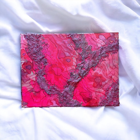Original Multimedia Painting “Tummy Ache” • Chronic Pain Art • Queer Artist • Original Art • Canvas Art